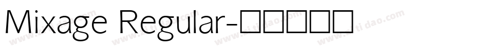 Mixage Regular字体转换